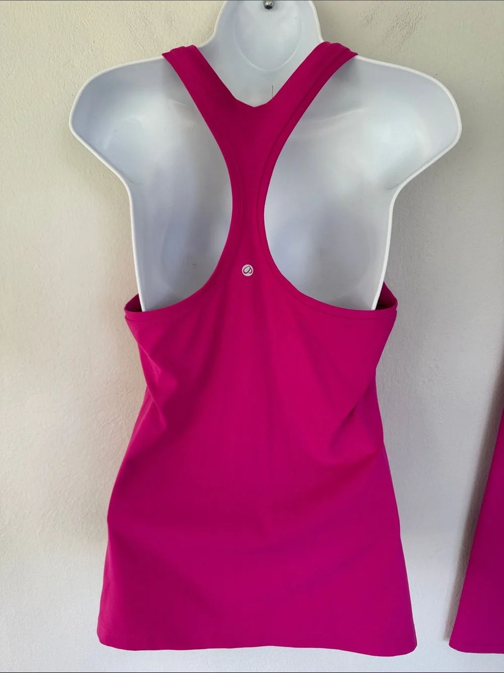 CRZ Yoga hot pink matching racerback tank top leggings set size medium